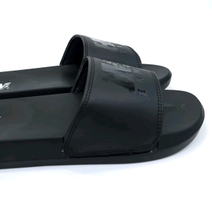 Hamz BIG LOGO HM HITAM Sandal Slide Casual Pria dan Wanita