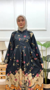 Gamis Batik Motif Manggar Terbaru Bisa Bayar ditempat M L XL XXL