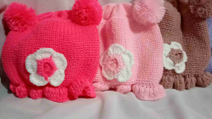 Kupluk bayi ciput bayi kupluk anak pom pom