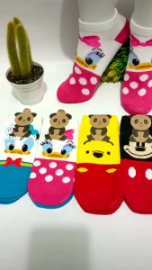 kaos kaki karakter lucu mini miki donald micky mouse batman spiderman pooh capten america