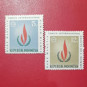 Koleksi Prangko kuno Indonesia lawas 2 Pcs Tahun 1968 UN USED