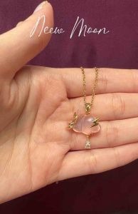 ♡ สร้อยคอรูปหัวใจสีขาวนวล สีทอง สีเงิน