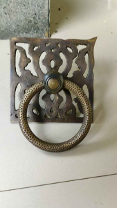 Handle Pintu Rumah Kuningan Motif Gby 063 Antik 2 Pcs