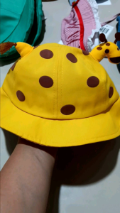 T.I - Topi Anak Laki Perempuan Giraffe Buntut Polkadot Bucket Hat Import