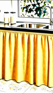 aesthetic enchantress design kitchen sink curtain non ring curtain suksukan 32 inches by 58 inches