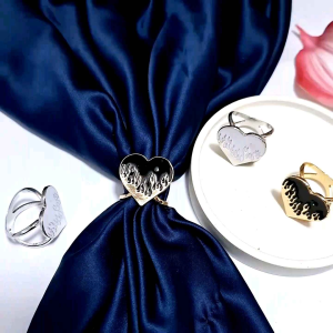 Bros Ring Jilbab Super Simple Elegan Cantik Cincin Syal Hijab Kerudung Segi Empat Mewah Trend