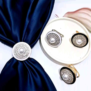 Bros Ring Jilbab Exclusive Mahkota Mewah Elegan Simple Cincin Syal Hijab Kerudung Segi Empat