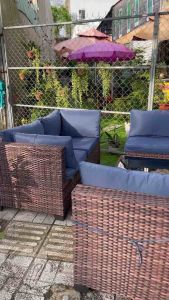 Thanh lý gấp bộ sopa mây nhựa giá rẻsopa phòng khách sạn vườn.