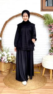 Setelan Rok Anak Perempuan Remaja Cutetrik & Rok Brokat Nura