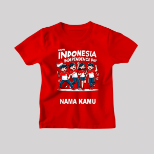 Kaos 17an Agustusan Kemerdekaan Gambar Depan usia 1 - 12 tahun