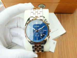 ĐỒNG HỒ NAM CHÍNH HÃNG CITIZEN AN8216-50L Quartz Chronograph Blue Dial Demi Gold Stainless Steel For Men
