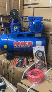 Bonchi รับประกัน 1 ปี 40 ลิตร ลม ปั๊มลมสายพาน ปั๊มลม 1 แรง 1 สูบ แบบหนัก ทนการใช้งานแบบหนัก กรองอากาศ และน้ำมันช่วยเพิ่มกระชับ สร้างผิวใส
