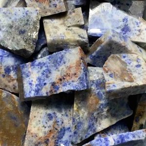Lempengan batu akik blue sodalite / bongkahan batu akik / lempengan batu akik