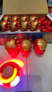 BARU Mainan Anak Gasing LED Karakter Iron Man Bisa Nyala mainan Edukatif Anak Karakter PROMO