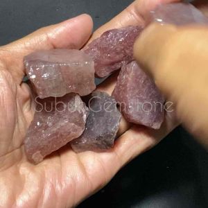Batu Akik Strawberry Quartz / Bongkahan Batu Akik / Bahan Batu Akik