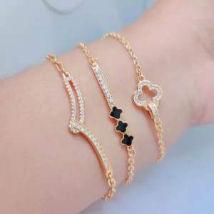 Gelang Jurai Wanita Simpel Elegan Cantik Bracelet Lapis Emas