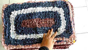 Keset Kain Perca KOTAK / Keset Rintik KOTAK / Keset Kaki / Keset Dapur / Keset Lantai Anti Slip Murah / Keset Jambul