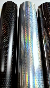 Skotlet Transparan Sarang Tawon Hologram Stiker Hybrid Sarang Tawon Skotlet Headlamp Mobil Motif Sarang Tawon