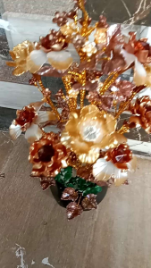 Bunga Hias Akrilik Gradasi Cokelat: Dekorasi Rumah Modern