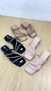 Rmoda - Sendal Wanita Heels  Hak Tahu Tali Gliter Mutiara GN 101