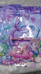 30pcs Mermaid Theme Chips Bags Candy Bags Loot Bags Food Grade Reusable Storage Standup Food Packaging Pouches Self Sealing Zipper