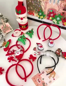 Bando Natal merry christmas Bando Wanita Bando Anak Aksesoris Natal Tahun Baru / Bando Christmas  aksesoris rambut tema natal / Bando Natal All Size Anak Dewasa Bando Per Merry Christmas Rusa Santa Claus Pohon Snowman