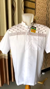 Kemeja Koko Lengan Pendek Hem Koko Kombinasi Bordir Murah Koko Kurta Murah