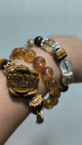 LITTLE D TIGERS EYE | COLORFUL YELLOW TIGERS EYE| NATURAL DIY BRACELETS