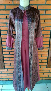Baju Tenun elegant(songket baron ) Gamis dan kemeja dijual terpisah
