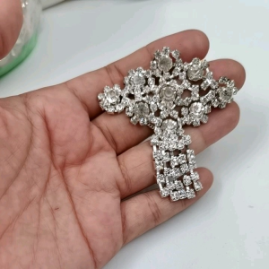 APLIKASI KRISTAL BERLIAN MOTIF WAJIK KECIL rumbai KUALITAS AA WARNA PUTIH PER PIECE