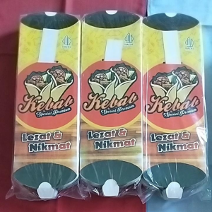 100 pcs Bungkus Kebab Ivory Motif Gambar