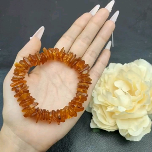 Vòng Hổ phách huyết vô định size bự cho nam 13- 17li