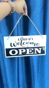 งานป้ายแขวน ป้ายเปิดปิดร้าน งานพลาสวูด