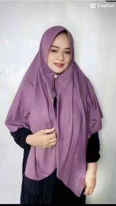 KERUDUNG SEGIEMPAT ZIPPER JUMBO/SYAR’I BAHAN VOAL MIRACLE UKURAN 130x130