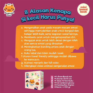 Mini  Boardbook Seri Pengenalan Emosi Buku Ziyadbooks Buku Seri