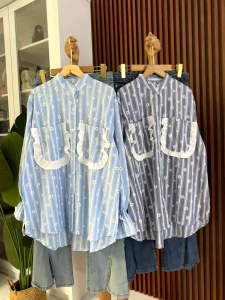 Kemeja Kantong Ruffle
