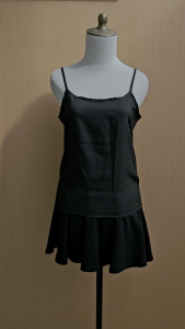 atasan tank top wanita hitam S cewek santai blouse cute