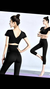 Emily Crop Top Baju Senam L-XL untuk Olahraga & Santai Bahan Adem Tebal Nyaman Ukuran L & XL