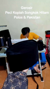 Peci hitam anak laki laki / Peci Peria Dewasa / Peci Kopiah Songkok Hitam Polos Ac peria dewasa