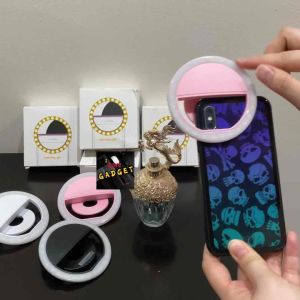RK12 Rechargeable Selfie Ring Light Mini Portable 36LED USB Level Brightness Adjustable Camera Lamp Clip Beauty Flash