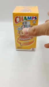 Champs Vitamin C 30mg Chewable Tablets 100s Orange/Blackcurrant Flavour