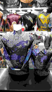 Batik Couple Ayah dan Anak Katun Solo Biru Langit