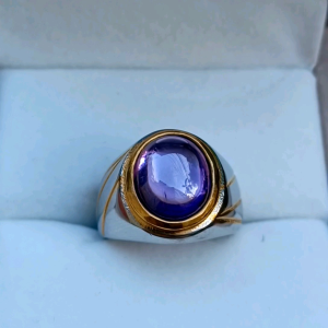 CINCIN BATU KECUBUNG UNGU MEWAH DAN ELEGAN