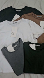 Z ARA Women Round Neck Loose T-Shirt Overrun