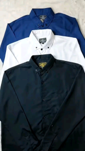 Kemeja Pria Lengan Panjang Slimfit Hitam & Coklat Paket Hemat 2pcs Size M-3XL Nyaman & Formal