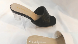 Sandal wanita selop/Sandal hak/sandal wanita 5 cm/Sandal selop hak kaca