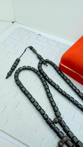 Tasbih kayu Kelor Hitam motif Marjan A75
