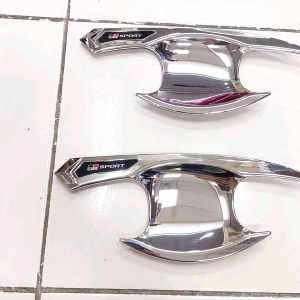 Paket Fortuner 2016 - 2022 GR Sport Chrome Outer Handle Tank Cover Silver