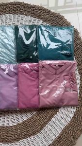 GAMIS POLOS DEWASA, MODEL TANGAN MANSET, DAN BAHAN TOYOBO IMPORT