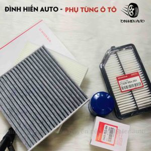 Combo 3 loại lọc Honda City 2015-2020: Lọc gió động cơ + lọc gió điều hoà máy lạnh + lọc nhớt động cơ (1722055AZ01/ 80292TG0W02/ 15400RTA003)